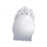 CN CRAFTS Countertop Cosmetic Mirror, Excellent Clarity Makeup Mirror with Engraving Design for Home and Bathroom Decorative. 12 X 8 Inches