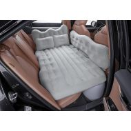 CNAMOY Car Air Mattress, Inflatable Bed for Car - Universal Car Mattress for Back Seat with Air Pump, Flocking & PVC Surface Car Bed with Upgrade Side File for SUV/Sedan/Minivan/Tr