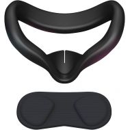 [아마존베스트]CNBEYOUNG VR Face Cover and Lens Cover for Oculus Quest 2, Sweatproof Silicone Face Pad Mask & Face Cushion for Oculus Quest 2 VR Headset (Black)