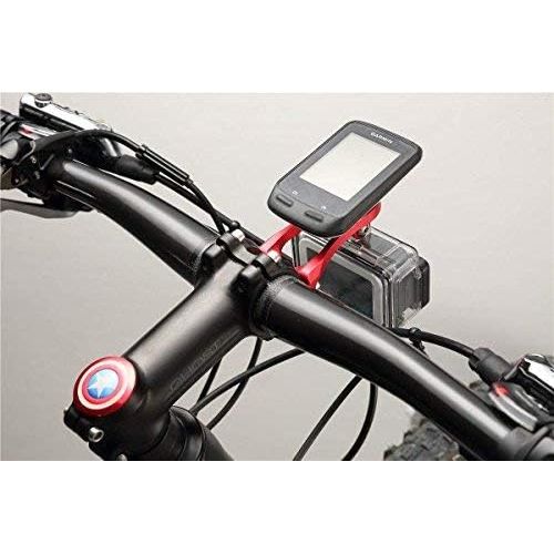  [아마존베스트]CNC Bicycle Computer Mount for Garmin Stem Mount for Garmin Edge 200, 500, 510, 800, 810, 1000, 1030 (Black/Red)