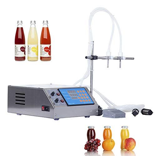  CNCEST 2 Heads Liquid Filling Machine Electric Bottle Filler Digital Pump 100W 4000ml，For Drink Perfume Water Juice Oil