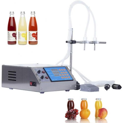  CNCEST 2 Heads Liquid Filling Machine Electric Bottle Filler Digital Pump 100W 4000ml，For Drink Perfume Water Juice Oil