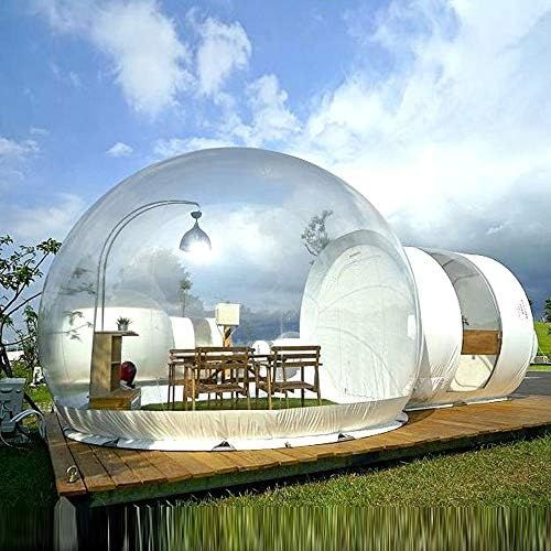  CNCEST Inflatable Bubble House, Waterproof Luxurious Transparent Outdoor Dome Single Tunnel Inflatable Bubble Tent with Blower for Camping, Music Festival, Stargazing