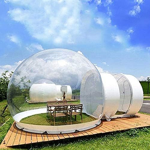  CNCEST Inflatable Bubble House, Waterproof Luxurious Transparent Outdoor Dome Single Tunnel Inflatable Bubble Tent with Blower for Camping, Music Festival, Stargazing