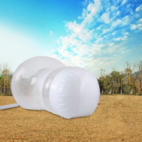  CNCEST Inflatable Bubble House, Waterproof Luxurious Transparent Outdoor Dome Single Tunnel Inflatable Bubble Tent with Blower for Camping, Music Festival, Stargazing