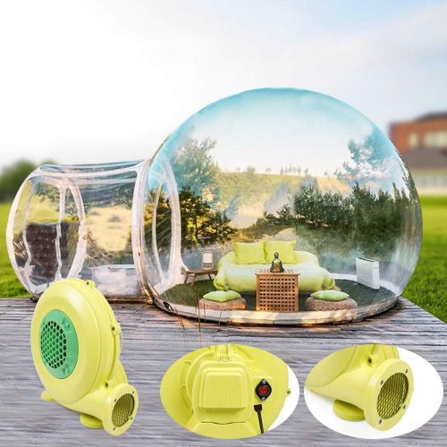  CNCEST Inflatable Bubble House, Waterproof Luxurious Transparent Outdoor Dome Single Tunnel Inflatable Bubble Tent with Blower for Camping, Music Festival, Stargazing