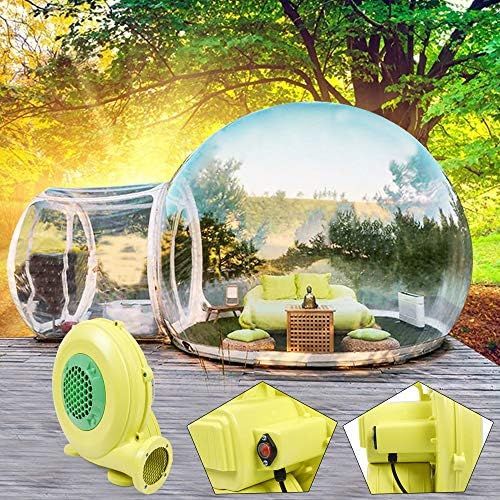  CNCEST Inflatable Bubble House, Waterproof Luxurious Transparent Outdoor Dome Single Tunnel Inflatable Bubble Tent with Blower for Camping, Music Festival, Stargazing