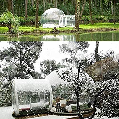  CNCEST Inflatable Bubble House, Waterproof Luxurious Transparent Outdoor Dome Single Tunnel Inflatable Bubble Tent with Blower for Camping, Music Festival, Stargazing