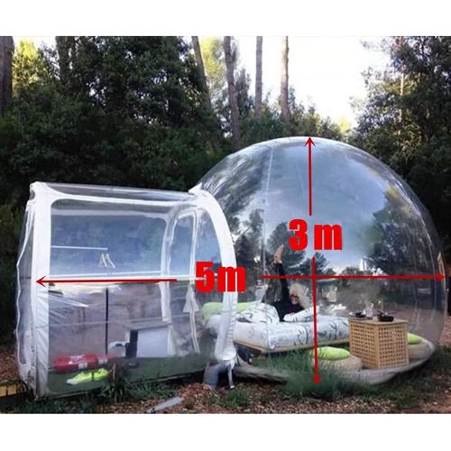  CNCEST Inflatable Bubble House, Waterproof Luxurious Transparent Outdoor Dome Single Tunnel Inflatable Bubble Tent with Blower for Camping, Music Festival, Stargazing