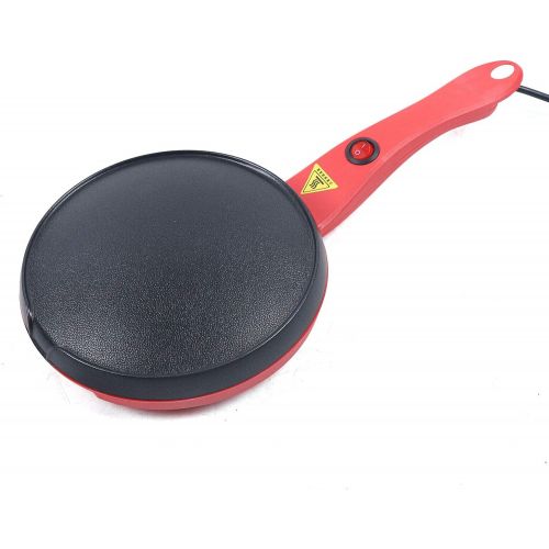  CNCEST 8inch 600W Electric Crepe Maker Baking Pancake Pan Non Stick One-button Griddle ? Crepe Maker, Tray? Crepe Pan for Roti, Tortilla, Blintzes