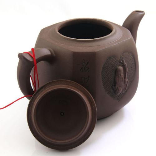  CNTeaHouse 500ml Chinese Yixing god of longevity Handmade Purple clay Pottery Zisha Teapot
