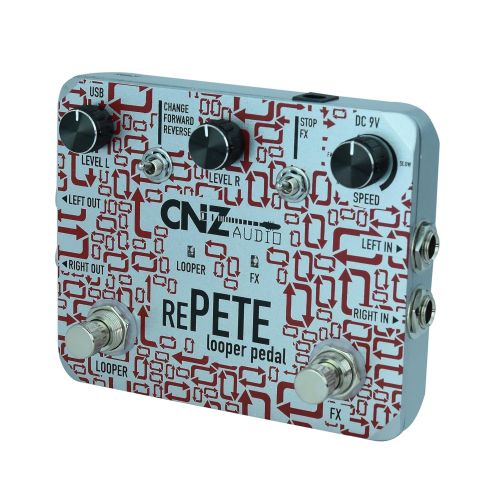  CNZ Audio Re-Pete Stereo Looper Guitar Effects Pedal, Advanced Effects, True Bypass