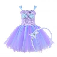 CO-AVE Mermaid Girls Tutu Dress with Headhand Costume Mermaid Dress Up for Party,Wedding,Cosplay,2T/4T/6T/8T