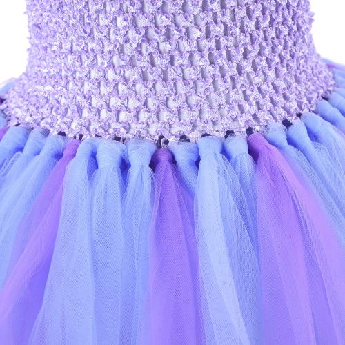  CO-AVE Mermaid Girls Tutu Dress with Headhand Costume Mermaid Dress Up for Party,Wedding,Cosplay,2T/4T/6T/8T