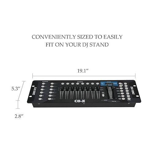  CO-Z 192 DMX 512 Stage DJ Light Controller Lighting Mixer Board Console for Light Shows, Party Disco Pub Night Club DJs KTV Bars and Moving Heads