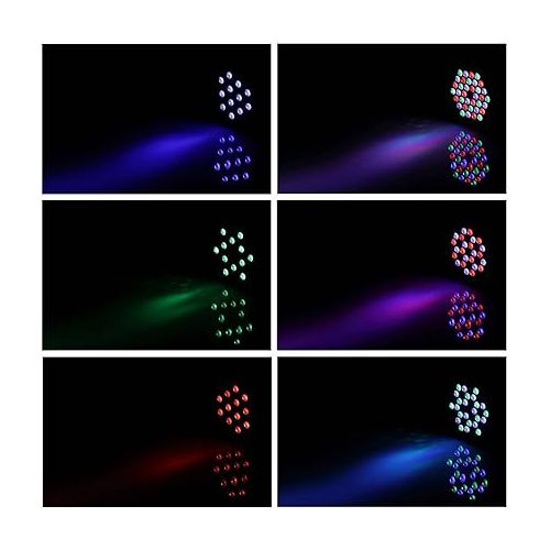  CO-Z LED Stage Lights DMX, 8 pcs 18x3W RGB Par Can Lights Package with Remote Controller Sound Activated Stage Effect Lighting for Party DJ Dance Church Wedding Home Uplighting