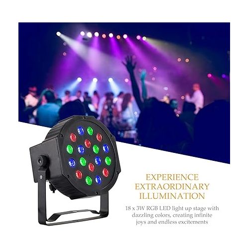  CO-Z LED Stage Lights DMX, 8 pcs 18x3W RGB Par Can Lights Package with Remote Controller Sound Activated Stage Effect Lighting for Party DJ Dance Church Wedding Home Uplighting