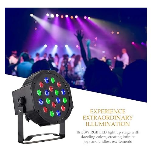  CO-Z LED Stage Lights DMX Light, 8 pcs 18x3W RGB Par Can Lights Package with DMX Controller Sound Activated Stage Effect Lighting for Party DJ Dance Church Wedding Home Uplighting