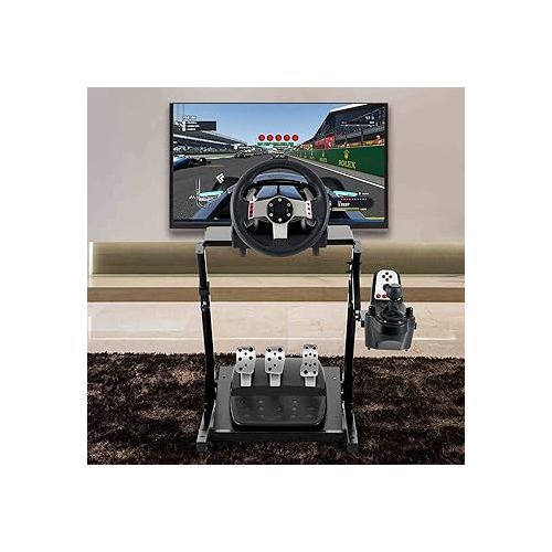 CO-Z Foldable Racing Steering Wheel Stand, Height Adjustable Plus Gearshift Mount Compatible with Logitech G920 G27 G25 G29 Racing Wheel and Pedal, Thrustmaster T80 T150 TX F430 Gaming Wheel Stand