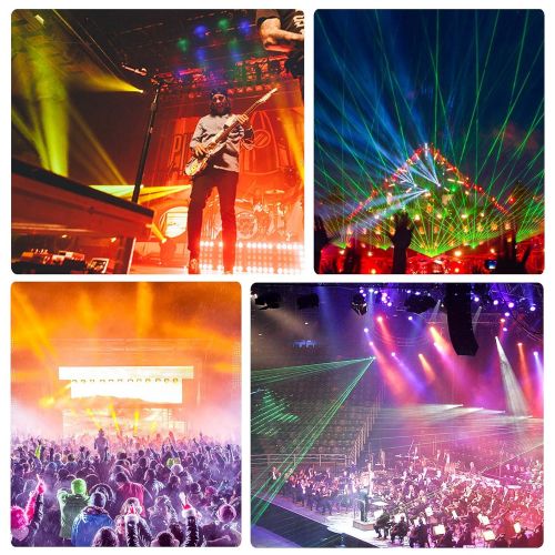  CO-Z 8pcs DMX Controlled LED Stage Lights, 86 RGB Sound Activated Par Stage Effect Lighting for DJ Home Party Festival Bar Club Wedding Church Uplighting