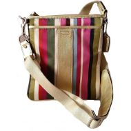 Coach Signature Legacy Stripe Swingpack Crossbody Bag