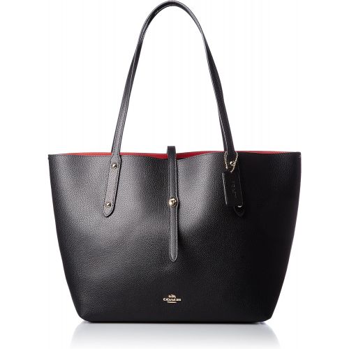  COACH Womens Polished Pebbled Leather Market Tote
