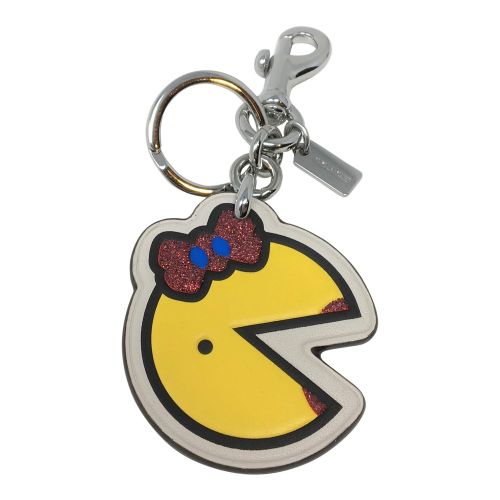  Coach Ms Pac-Man Bag Charm Key Chain Yellow F73428, Small