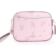 COACH Camera Bag in Floral Printed Leather Sv/Ice Pink One Size