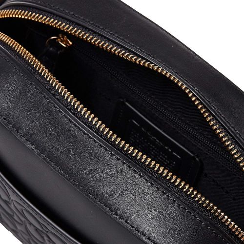  COACH Signature Leather Camera Bag Gold/Black One Size