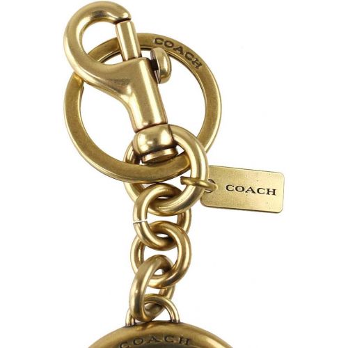  Coach Horse & Carriage Bag Charm Keychain Key Fob, Style F32227, Gold