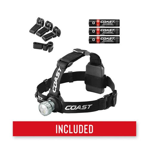  COAST HL45 Dual-Color Wide-Angle Flood Beam LED Headlamp (Clamshell Packaging)