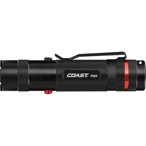  COAST PX20 Bull's-Eye Spot Beam White/Red LED Flashlight (Clamshell Packaging)
