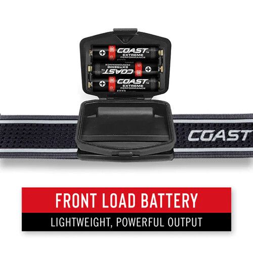  COAST FL75 Dual-Color Pure Beam Focusing LED Headlamp (Black/Red)