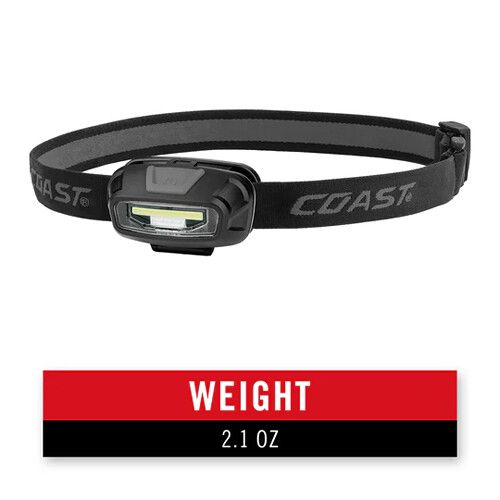  COAST FL13 Dual-Color Utility Beam COB LED Headlamp (Red/Black, Clamshell Packaging)