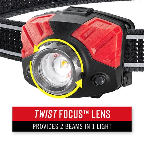  COAST FL75R Dual-Color Pure Beam Focusing Rechargeable LED Headlamp (Orange/Gray)