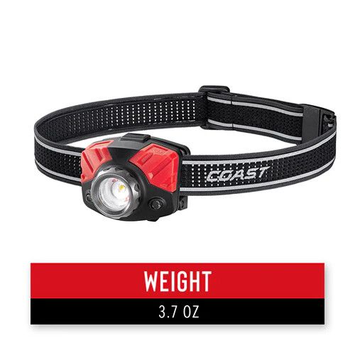  COAST FL75R Dual-Color Pure Beam Focusing Rechargeable LED Headlamp (Orange/Gray)