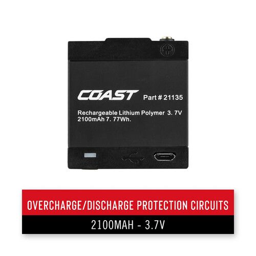  COAST ZX600 Rechargeable Ported Li-Ion Battery for PM200, PM500R, and PM550