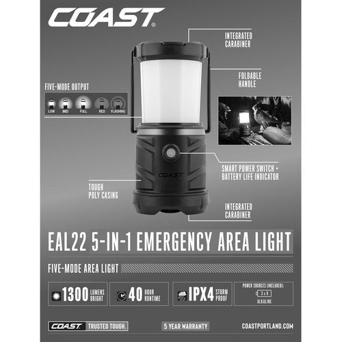  COAST EAL22 5-in-1 Emergency Area LED Lantern