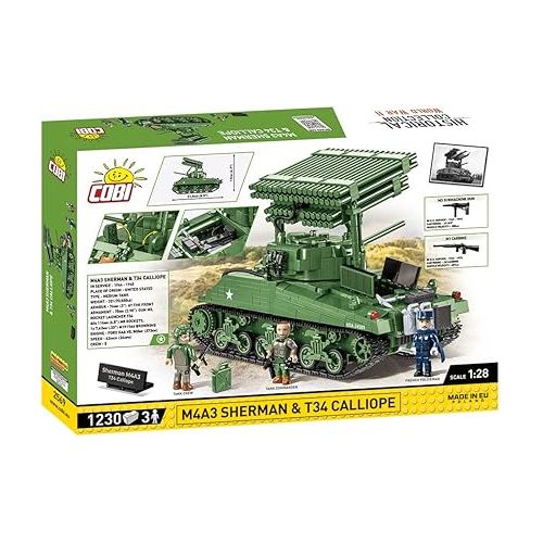  COBI Historical Collection World War II M4A3 Sherman & T34 Calliope Executive Edition