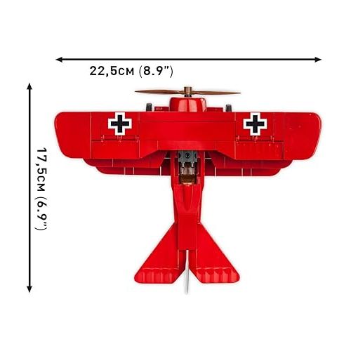  COBI Historical Collection: The Great War Fokker DR.1 Red Baron Plane,7+ years,178 pcs