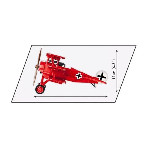  COBI Historical Collection: The Great War Fokker DR.1 Red Baron Plane,7+ years,178 pcs