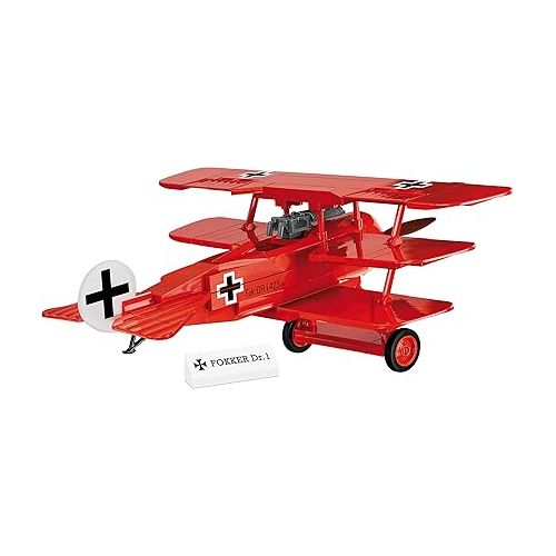  COBI Historical Collection: The Great War Fokker DR.1 Red Baron Plane,7+ years,178 pcs