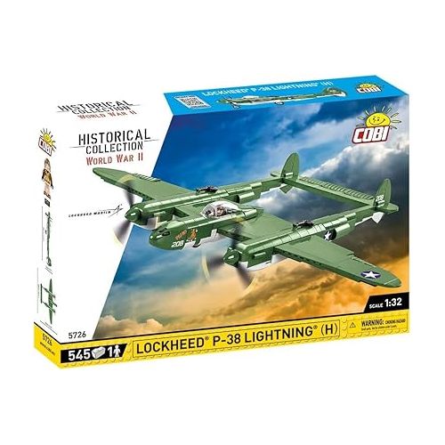  COBI Historical Collection: World War II Lockheed P-38 Lightning (H) Plane