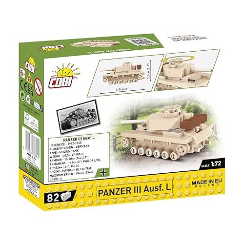  COBI Historical Collection WWII Pazner III Ausf. L 1:72 Scale Tank