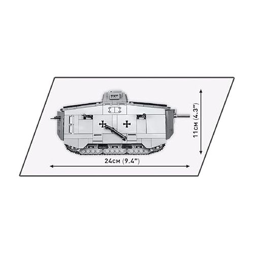  COBI Historical Collection Great War Sturmpanzerwagen A7V Tank, 840 pcs