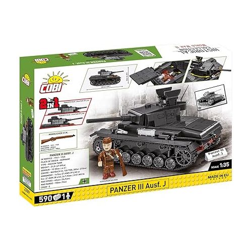  COBI Historical Collection WWII Panzer III Ausf. J Tank