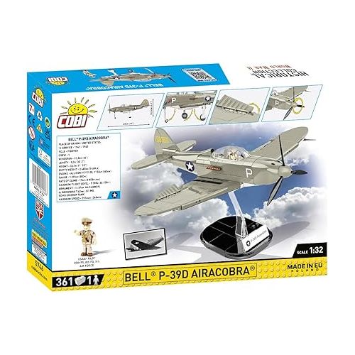  COBI Historical Collection WWII Bell® P-39D AIRACOBRA® Aircraft