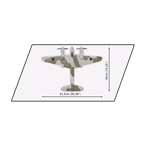  COBI Historical Collection WWII De Havilland DH.98 Mosquito Plane, Wood