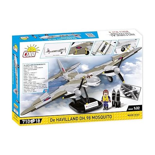  COBI Historical Collection WWII De Havilland DH.98 Mosquito Plane, Wood