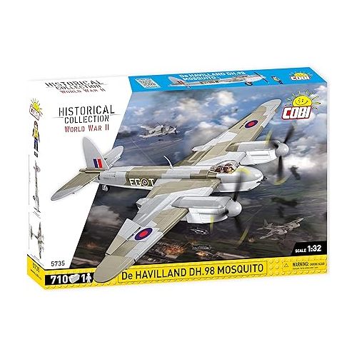  COBI Historical Collection WWII De Havilland DH.98 Mosquito Plane, Wood